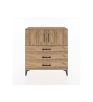Arges Şifonyer 2 Raflı 3 Çekmeceli 2 Kapaklı 88x30x96 Çam-Çam