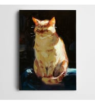 Sarı Kedi Kanvas Tablo