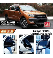 FORD RANGER 2016-2021 BATMAN / D LINE SİNYALLİ AYNA KAPAĞI (Beyaz-Siyah)