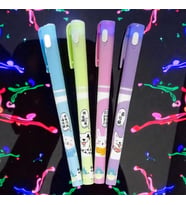 VIP 6 PCS INVİSİBLE INK PENS UV LED LİGHT 6 ADET MOR IŞIKLI GÖRÜNMEZ KALEM FİGÜRLÜ IŞIKLI KALEM