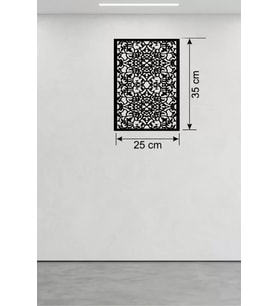 Floral Mandala Tasarım Ahşap Duvar Tablosu - 25X35 Cm Kesim Dekoratif Pano