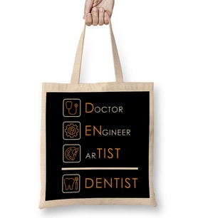 Doctor Engineer Artist Dentist 015 Bez Çanta Uzun Saplı