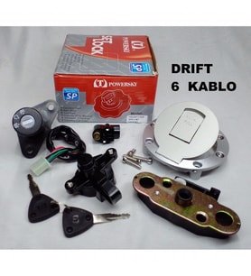 Mondial Drift 6 Kablo Kontak Seti (Kontak-Depo Kapağı-Kilit)