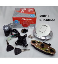 Mondial Drift 6 Kablo Kontak Seti (Kontak-Depo Kapağı-Kilit)