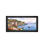 Manzara Temalı Kanvas Tablo 80 x 110 cm Siyah Çerçeve