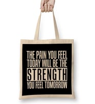 The Pain You Will Feel Will Be Your Strength Tomorrow Bez Çanta Uzun Saplı