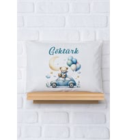 Pia Baby Premium %100 Pamuk İsme Özel Erkek Bebek Yastık Kılıfı 35*45 cm 5056-12