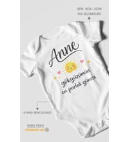 Anne, gökyüzümün en parlak güneşi Kısa Kollu Bebek Body