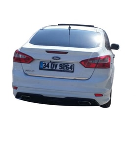 Ford Focus 3 Sedan (2012-2018) Arka Tampon Eki - Difüzör (Plastik)
