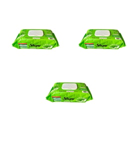 Sleepy Extra Doğal Aloe Vera Özlü Yüzey Temizlik Islak Havlusu - 100'lü 3 Paket