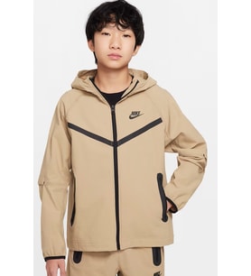 Nike Sportswear Smooth Tech Full Zıp Hooded Kapişonlu Paraşüt Kumaş Çocuk Sweatshirt Sütlü Kahve