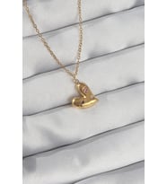 Northcity 316L Çelik Zincir Gold Renk Zirkon Taşlı Kalp Kolye 5886 - Paslanmaz ve Şık