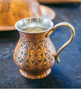 BAKIR AYRAN BARDAĞI İŞLEMELİ MODEL MAT BAKIR RENK (1 ADET)