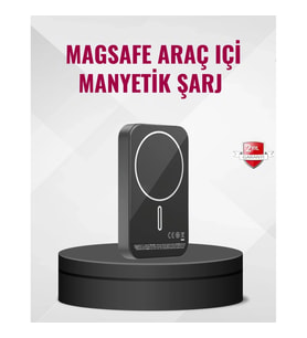 Mey İthalat® MagSafe Araç Telefon Tutucu 15W Hızlı Şarj Type-C Girişli