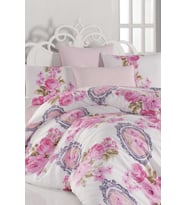 Cotton Life Çift Kişilik Clara Lila Nevresim Takımı