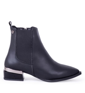 Pierre Cardin 54006 Kadın Fermuarlı Kışlık Bot (Siyah)