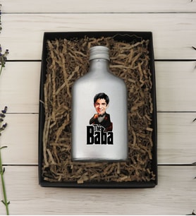 BK Gift Hediye Kutulu Kişiye Özel The Baba Karikatürlü Gümüş Tasarım Cam Şişede 200 ml Kolonya-5, Babaya Hediye, Babalar Günü Hediyeleri, Hediyelik Baskılı Kolonya