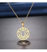 Kişiye Özel 925 Ayar Gümüş Lotus Çiçeği Kolye