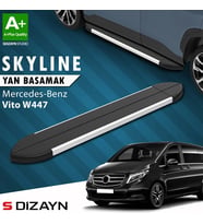 S-Dizayn Mercedes Vito W447 Kısa Şase Skyline Aluminyum Yan Basamak 233 Cm 2014 Üzeri A+ Kalite