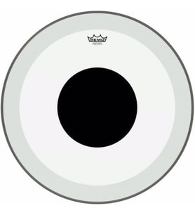 REMO P3-1324-10- Powerstroke® P3 Şeffaf Top Black Dot™ 24\" Bas Davul Derisi