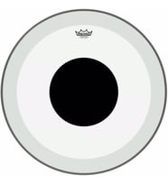 REMO P3-1324-10- Powerstroke® P3 Şeffaf Top Black Dot™ 24\" Bas Davul Derisi