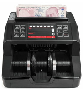 Sesli Karışık Para Sayma Makinesi Mıx 90, Tl ve Euro Karışık Sayım - Dolar Adet Sayım Müşteri Ekranı