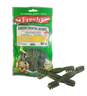 Freshy Green Dental Bones Dental Yeşil Medium Kemik Köpek Ödülü 7 Adet 140 Gr