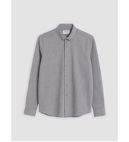 LCW Vision Gri Slim Fit Dokulu Erkek Gömlek