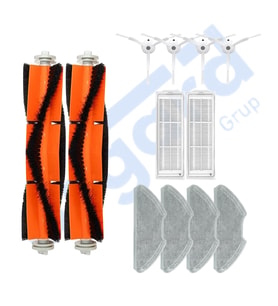 Xiaomi Mop 2 Pro (MJST1SHW) -Mop 2 Lite Uyumlu 2 Ana Fırça 4 Yan Fırça 2 Filtre 4 Mop PKT-iasgf0000347