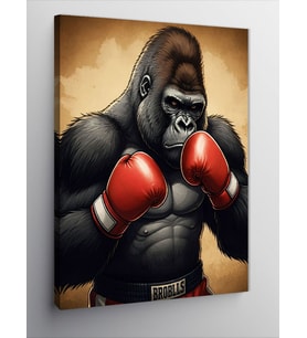 Kanvas Tablo Boksör Gorilla