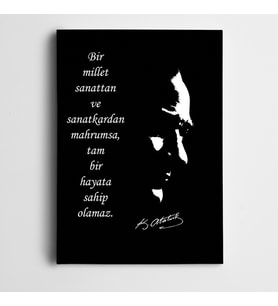 Atatürk Sanat ve Hayat  Kanvas Tablo