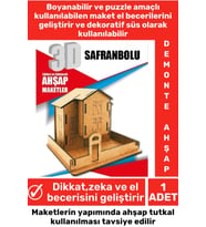 Özel 3D Görsel Zeka Geliştirici Boyanabilir Çocuk Yetişkin Puzzle Dekoratif Demonte Ahşap Oyun Maket