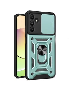 Samsung Galaxy M15 Kılıf Pars Lens Yüzüklü Silikon - Yeşil