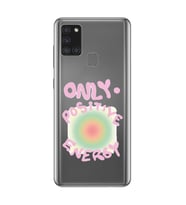Samsung Galaxy A21S Uyumlu Pozitif Enerji Tasarımlı Şeffaf Telefon Kılıfı