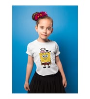 Süngerbob Baskılı Unisex Çizgi Film Çocuk Tişört (1-12 Yaş)