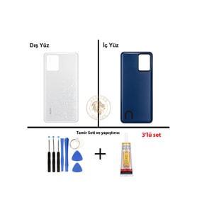 Poco K50 (F4 GT) Beyaz Arka Pil Kapağı Batarya Kapağı Lazer Kesim Back Cover