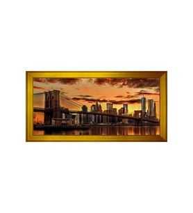 Manzara Temalı Kanvas Tablo 50 x 70 cm Gold Çerçeve