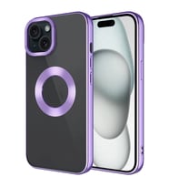Apple iPhone 15 Kılıf Tek Kamera Çerçeveli Logo Gösteren Zore Omega Kapak