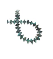 Krizokol Doğal Taş Dörtgen Kesim 11x18mm Dizi