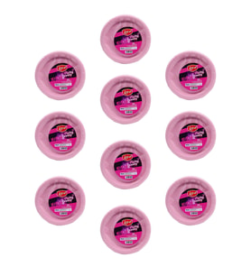 Roll-Up Kullan At Renkli Pembe Parti Davet Plastik Tabak - 22 Cm. - 25 Adetlik 10 Paket