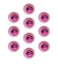 Roll-Up Kullan At Renkli Pembe Parti Davet Plastik Tabak - 22 Cm. - 25 Adetlik 10 Paket
