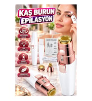 Kablosuz Şarjlı Kaş Burun ve Yüz Epilasyon Aleti 360° Esnek Başlıklı LED Aydınlatmalı