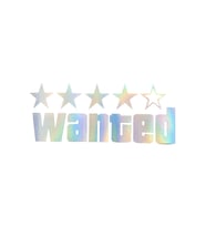 Wanted Yazılı Hologram Efektli Cam Stickeri 20X9Cm