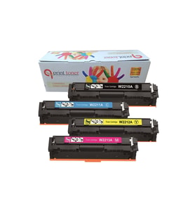 HP 207A MUADİL TONER ÇİPLİ SET SİYAH MAVİ SARI KIRMIZI W2210A W2211A W2212A W2213A GARANTİLİ