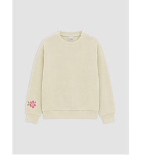 LC WAIKIKI Turkuaz Çiçekli Kız Çocuk Sweatshirt