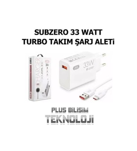 Subzero 33 Watt Type C Set Turbo Şarj Aleti ve Kablosu (Set) Hızlı Şarj Özellikli SG37