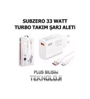 Subzero 33 Watt Type C Set Turbo Şarj Aleti ve Kablosu (Set) Hızlı Şarj Özellikli SG37