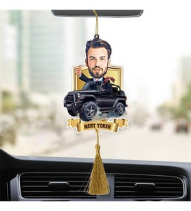 Off Road Karikatürlü Araba Ayna Süsü