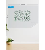 150x200 Cm Şeffaf, 2 Adet, Yapışkansız Tutunan Akıllı Kağıt Yazı Tahtası