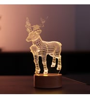 Yeni Yıl Geyiği Figürlü Dekoratif Hediye Led Masa Lambası  BYLAMP (Karışık)